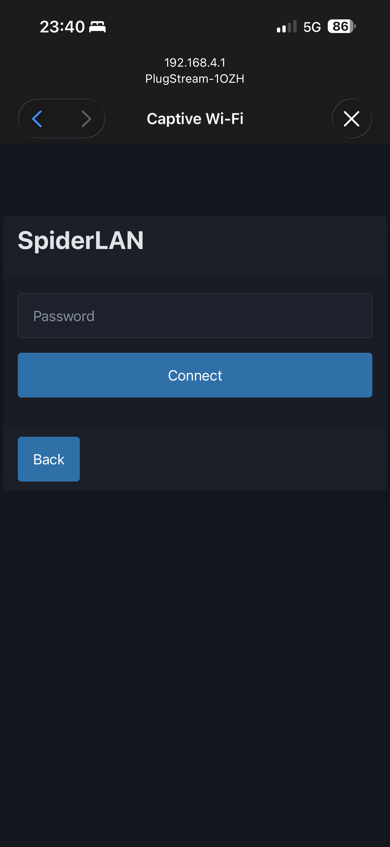 Enter Wi-Fi Password
